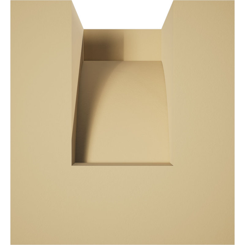 Corbeau d'uréthane méditerranéen Signature, brun clair apprêté, 6 po x 5,5 po x 6 po