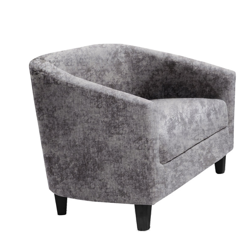 Warner Loveseat, Crushed Velvet Silver