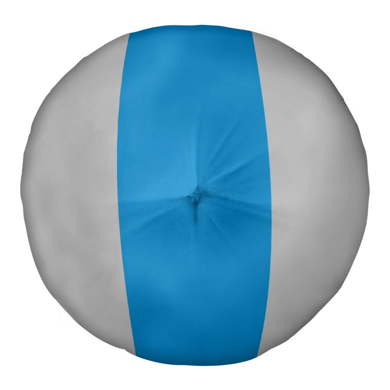  Coussin de sol touffeté, 30 po x 30 po, Argent / bleu