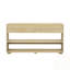 Console en bois avec 2 tiroirs et tablettes ouvertes-2067699623