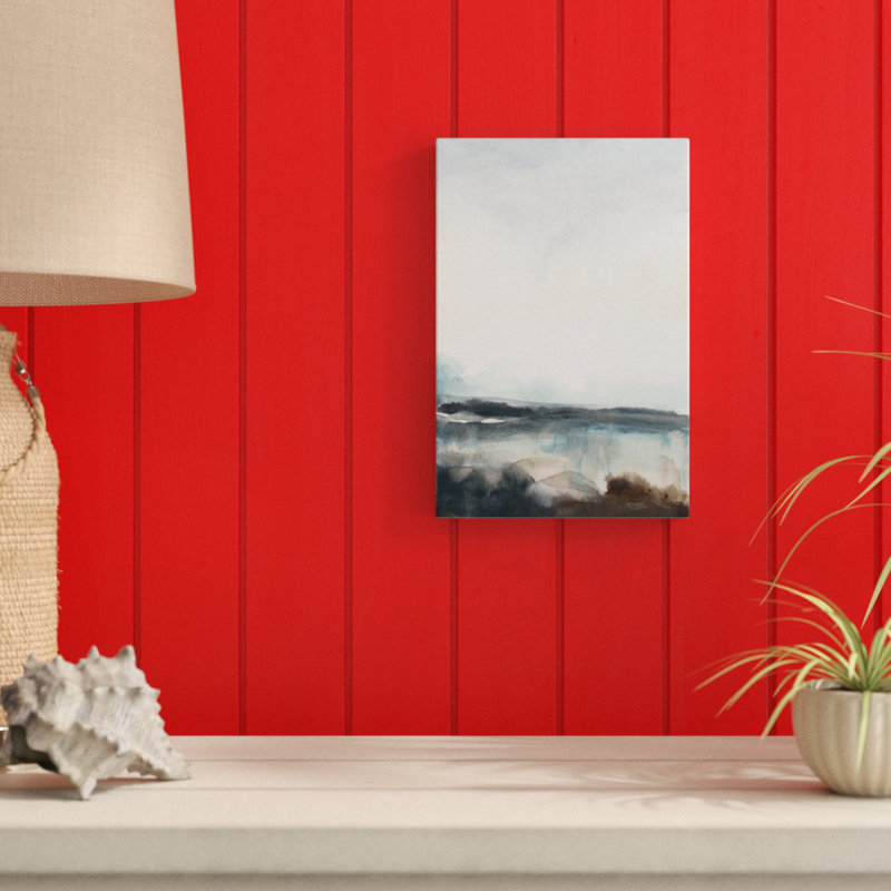 'Horizon Flow I' by June Erica Vess - Wrapped Canvas Painting Print, 30cm H x 20cm W, Wrapped Canvas