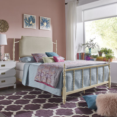 Grand lit plateforme tapissier Candler