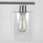Luminaire suspendu pour îlot de cuisine à 3 lumières avec abat-jour en verre Alorie