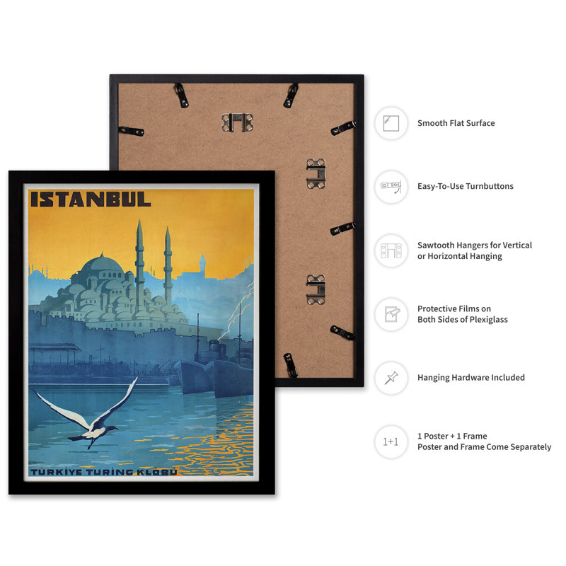 Istanbul, Cadre noir, Affiche, H 08 po x l 10 po