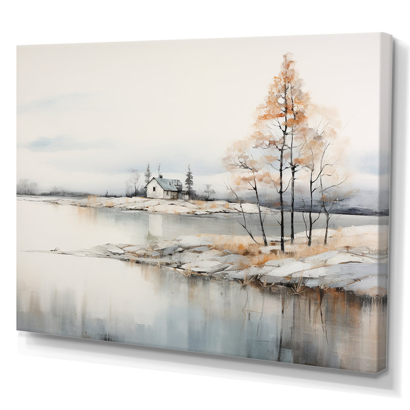 «Modern Scandinavian Scenery Silence» sur impression sur toile, Toile tendue, H 12 po x l 20 po x P 1 po