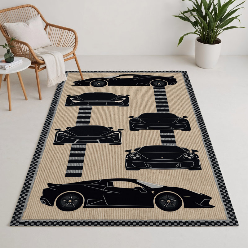 Tapis intérieur et extérieur beige Transport, Rectangle 9 pi x 12 pi