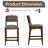  Modern Style Quick-Assembly Upholstered Counter Height Bar Stools with Wood Legs Set of 4-1358146901-1358146902