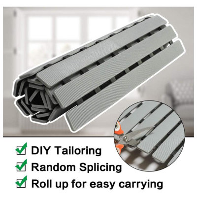 Shower Mat Non Slip Bathtub Mat With Suction Cups And Drain Holes 27.5 X15.7 Inch Bath Mat For Tub & Shower.Easy Dry,Easy To Cut,Eco-Friendly