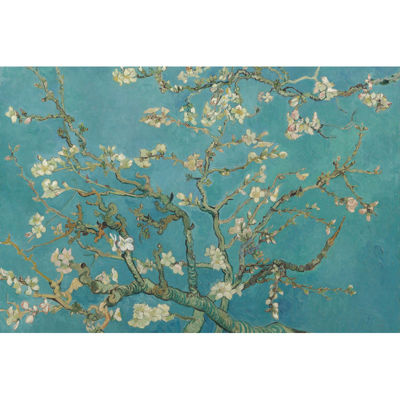 «Almond Blossom» par Vincent Van Gogh - reproduction d'art sur toile tendue, Imprimé à cadre doré, Oui, H 30 po x l 40 po