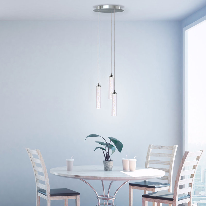 Luminaire suspendu cylindrique à DEL 3 lumières Ardrie, H 6,7 po x l 1,8 po x P 1,8 po