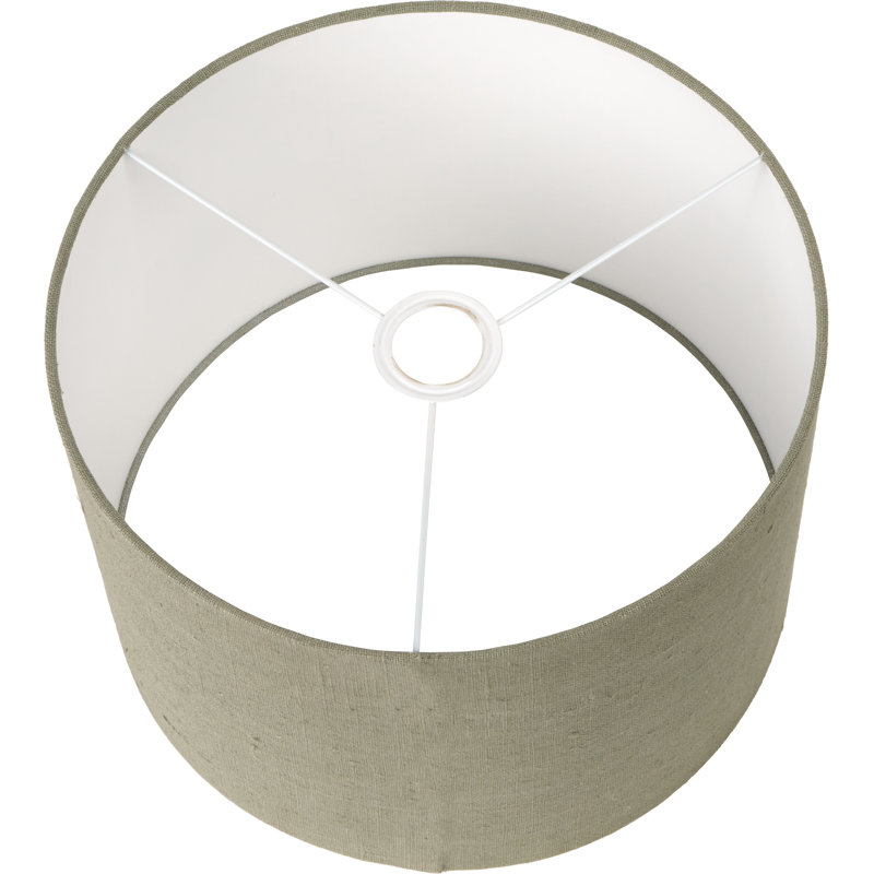 Bhakti Glass Table Lamp, Green, 19.68" H x 11.81" W x 11.81" D, Linen