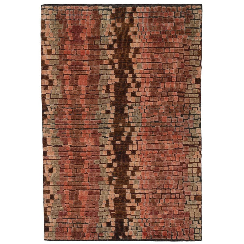 Tesserae Wool Striped Area Rug, Rectangle 12' x 16'