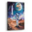 Art mural en verre Wrought Studio ™ «Space Illustration Retro Futuristic 2» par Momart-1714252218