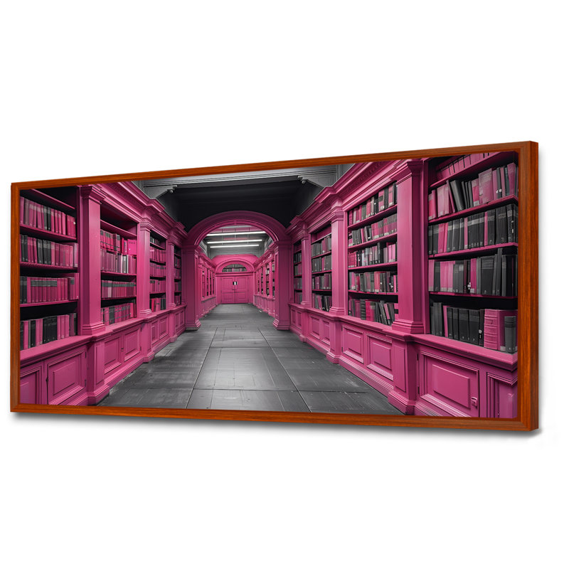 Baringer - Bibliothèques, art mural, H 28 po x l 60 po, Cadre flottant brun