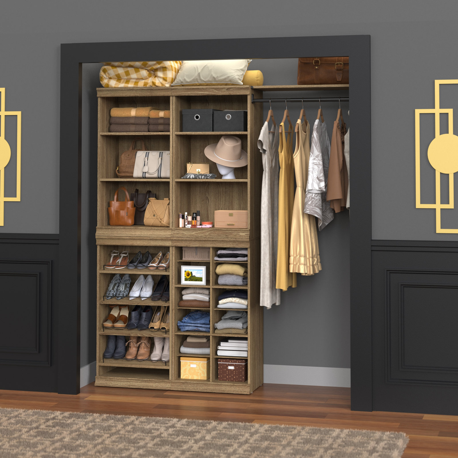 Modular Storage Closet System, Sand