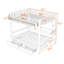 Lit superposé en métal avec tablettes intégrées, ports DEL et USB et 2 tiroirs-641359424-641359425