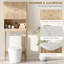 Armoire de rangement au-dessus de la toilette, organisateur de salle de bain, chêne