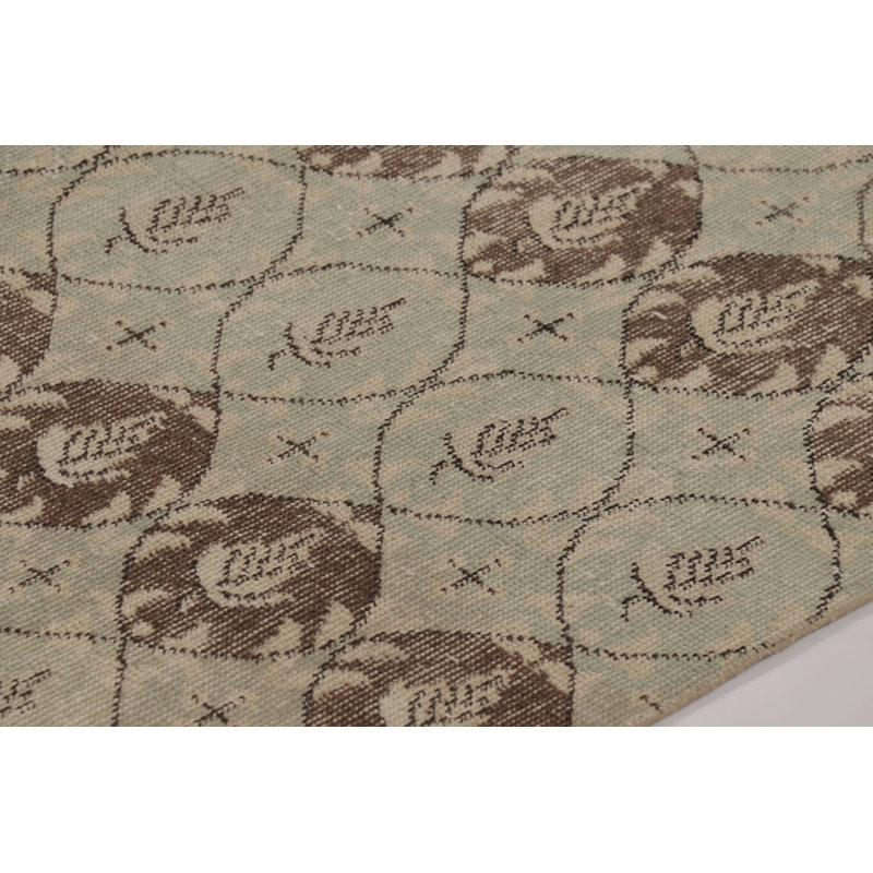Distressed One-of-a-Kind 4'5X8'1 Hand Knotted Area Rug