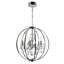 Lustre en chrome 22 po pour salle à manger, vestibule, chambre à coucher - conception de cage moderne à 5 lumières avec gouttes en cristal et base d'ampoule E12 - Compatible avec DEL, certifié BACL