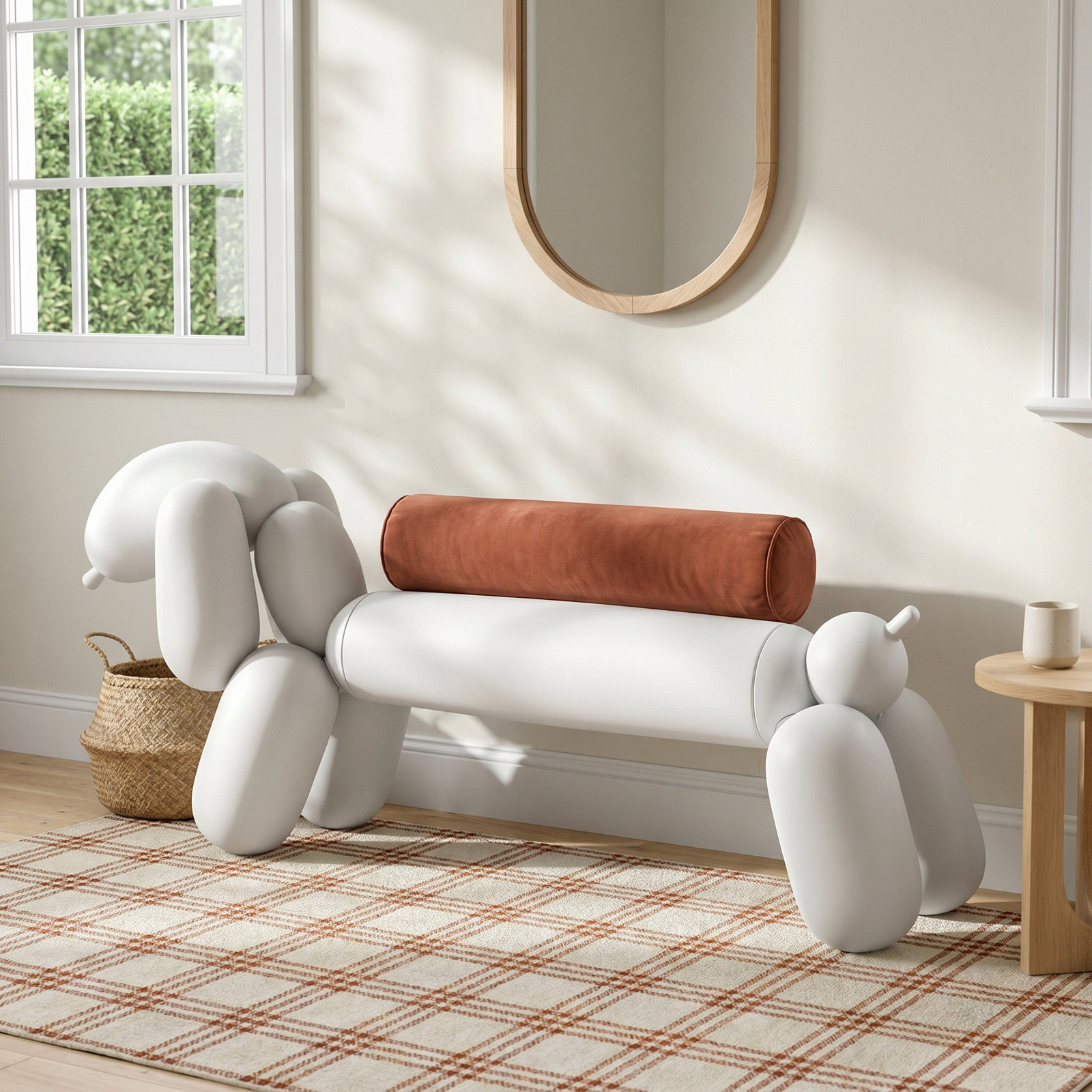 Fatboy Attackle 77" Entryway Bench, White