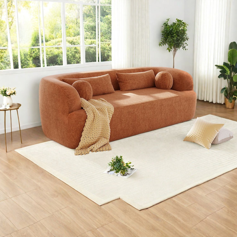 Space-saving Modern Sofas, Chenille Compressed 3-seater Couch For Home