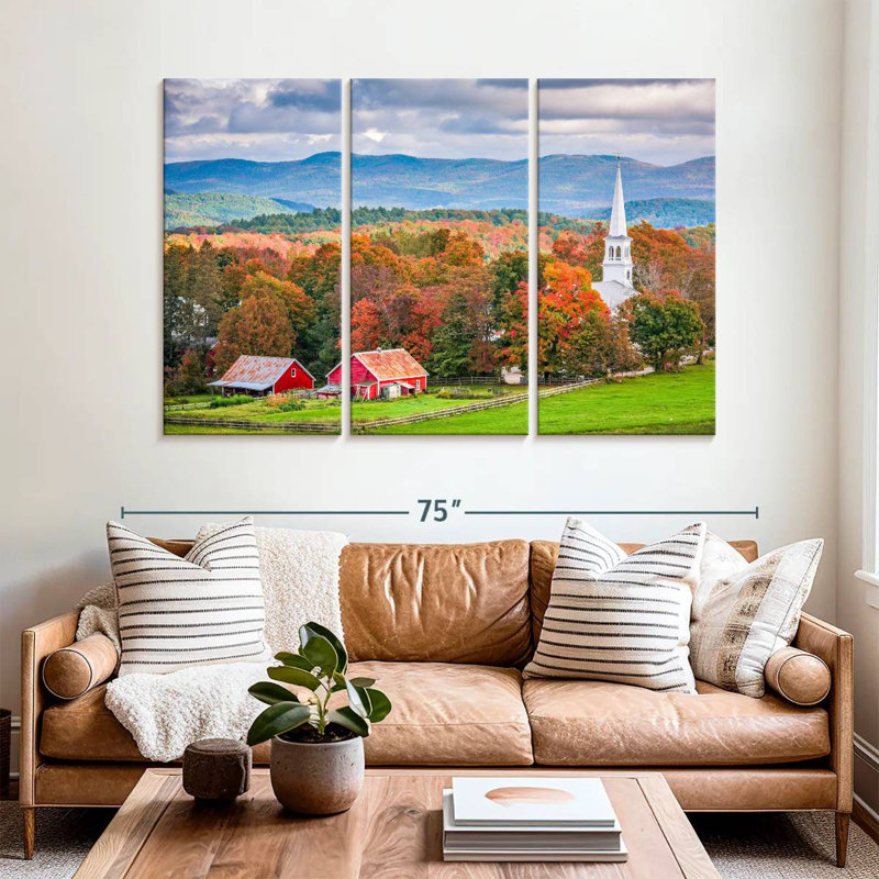 Alvord Stunning Peacham In Fall, 24" H x 38" W