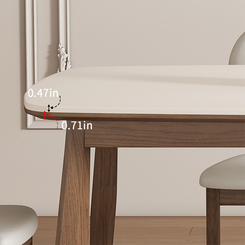 Solid Wood Base Dining Table, 31.5" W x 55.12" L