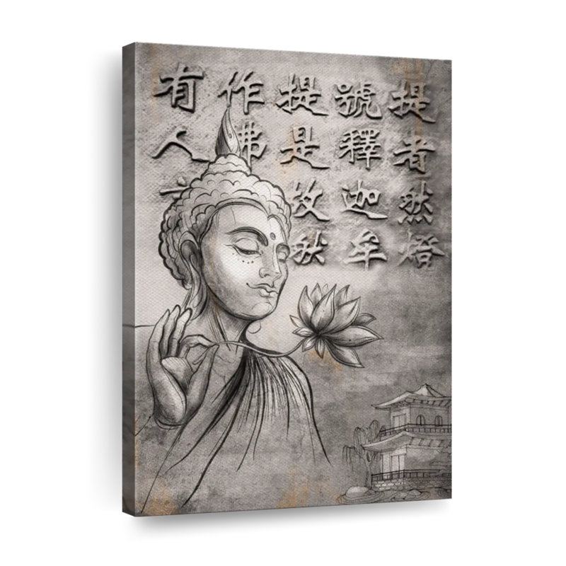 «Buddhist Family Anchor», citation sur toile, H 24 po x l 16 po x P 1,25 po