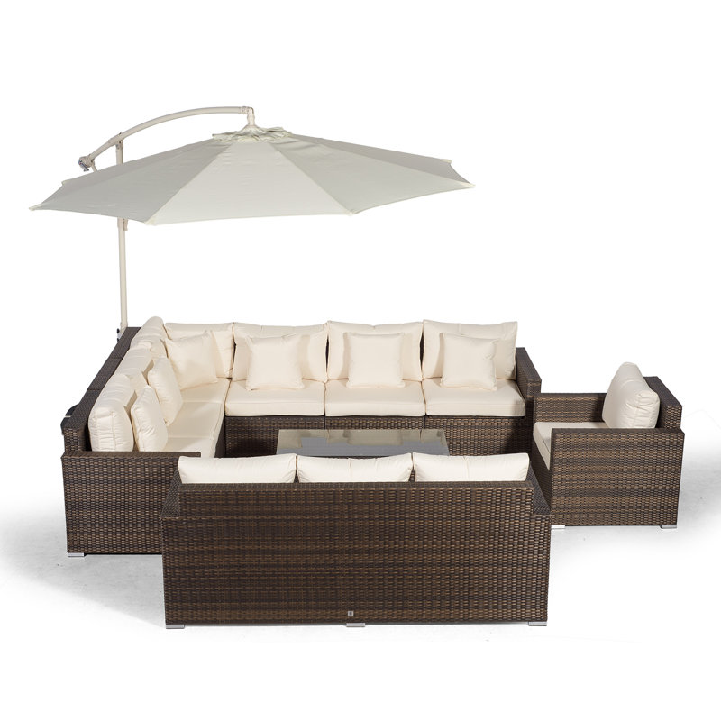 Yancey 5 Seater Rattan Corner Sofa Set