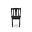Ensemble de salle à manger 5 pièces moderne comprenant une table ronde en bois et 4 chaises de salle à manger avec dossier à lattes - finition noire-825157000-825157001-899820314
