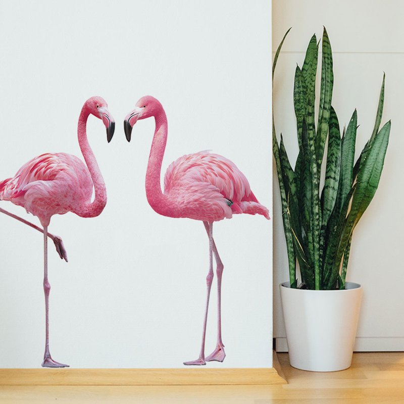 Adhésifs muraux amovibles flamants roses