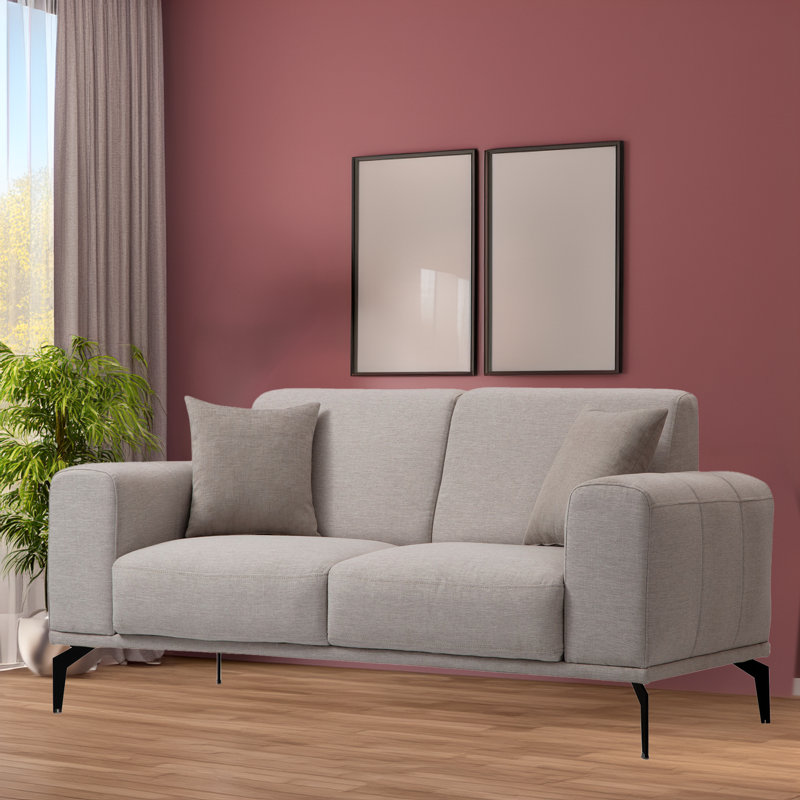Causeuse 2 places avec 3 coussins