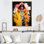 «Yellow Avant Garde Fashion Portrait» - art mural mode