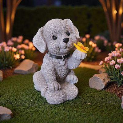 Puppy and Butterfly Statue