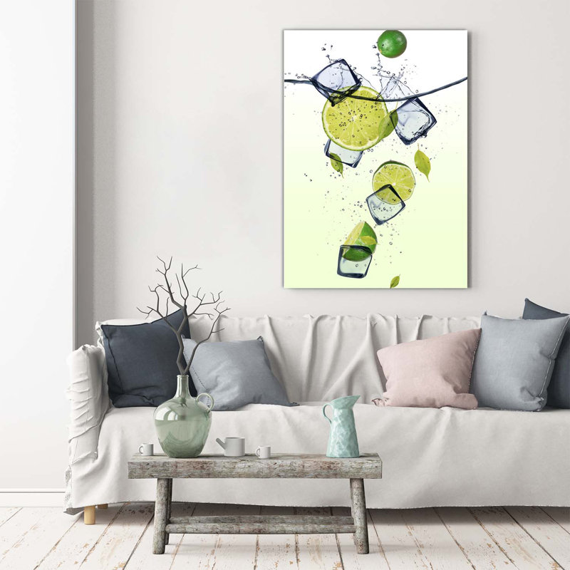 Limes And Ice - Wrapped Canvas Print