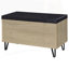 Banc de rangement à 2 portes avec siège rembourré et grand espace intérieur, parfait pour un décor moderne et fonctionnel-1447074267