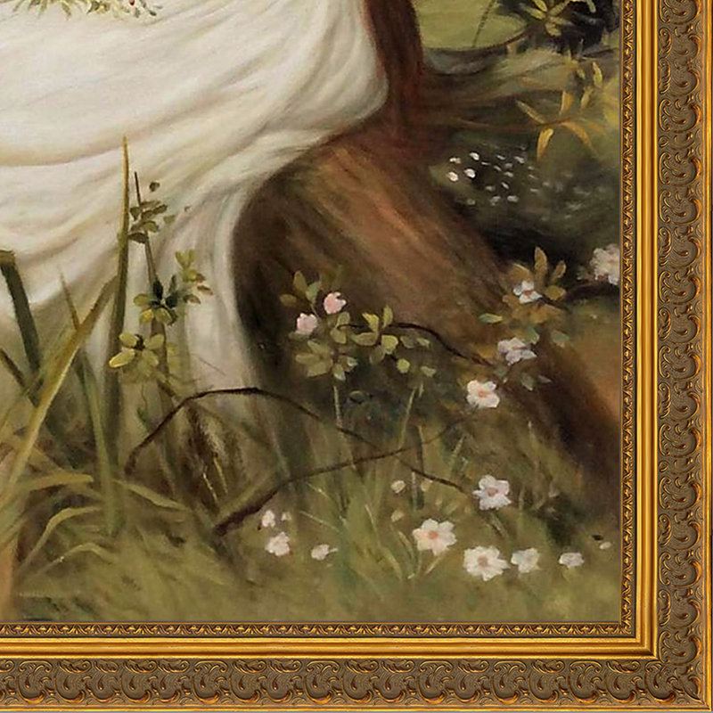 Ophelia, peinture sur toile encadrée, Or, H 42,5 po x x P 2 po