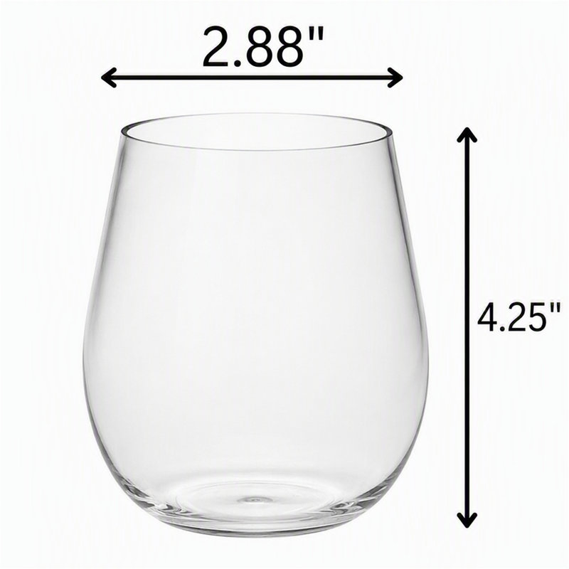 Ensemble de 4 verres à boire ovales en plastique Halo