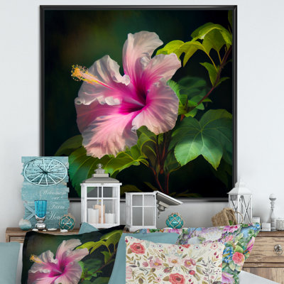 Blooming - Hibiscus rose et blanc III - impression