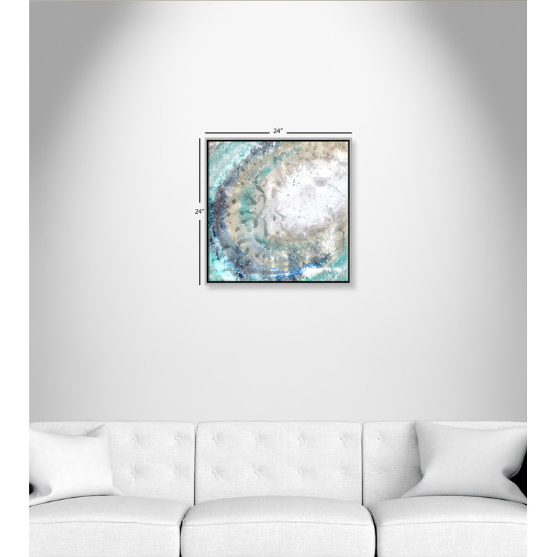 Constellation # 1 - Cadre flottant, reproduction d'art sur toile, H 24 po x l 24 po x P 2 po, Argent