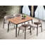 Table rectangulaire noire naturelle - Convient à différents espaces de salle à manger en bois et à base