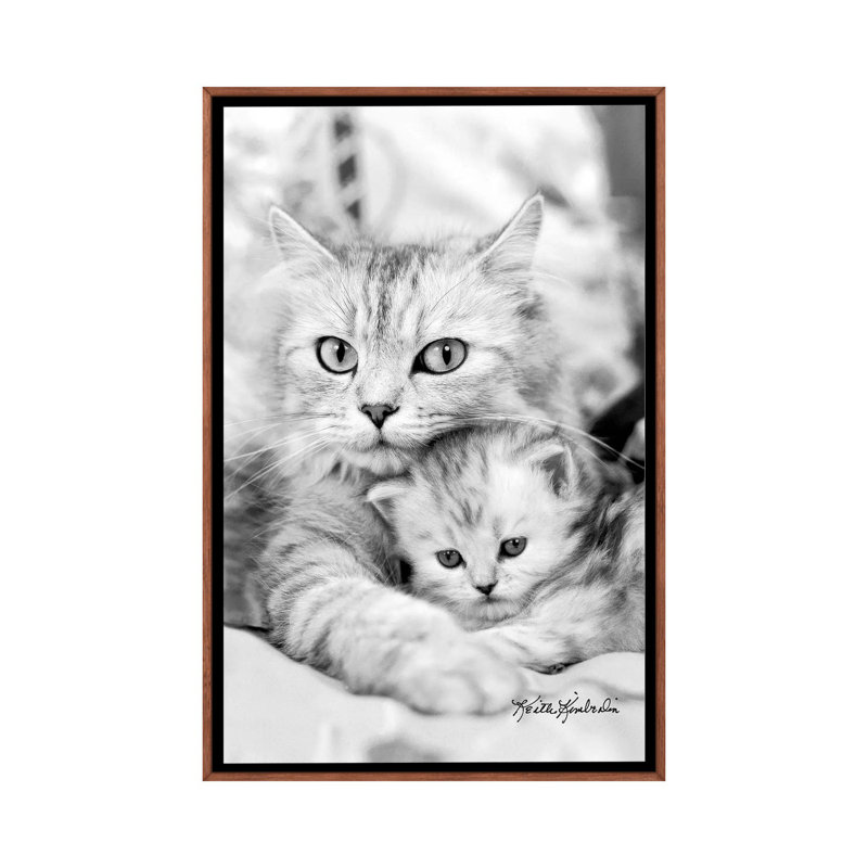 Twinkie & Kit by Keith Kimberlin - Print on Canvas, 101.6 cm H x 66.04 cm W, Classic Brown Wood Framed