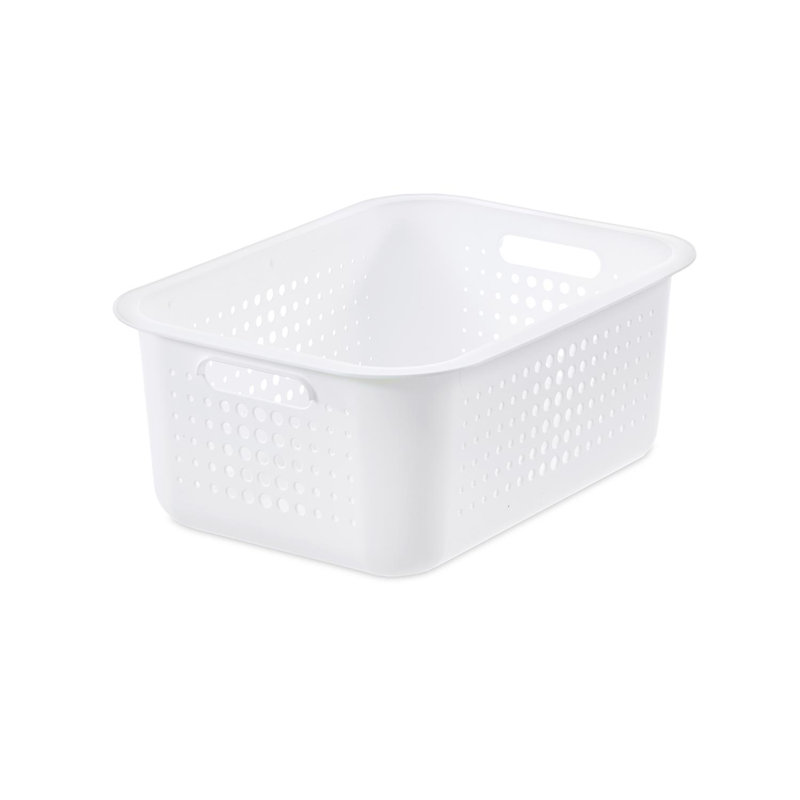SmartStore Plastic Decorative Bin, 10 L, White