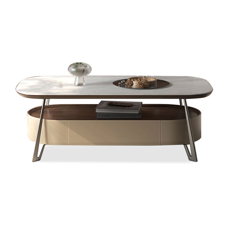 Table basse rectangulaire en bois manufacturé