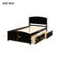 Lit plateforme simple avec deux tiroirs - En bois massif pour chambre à coucher à l'ombre-1113654963