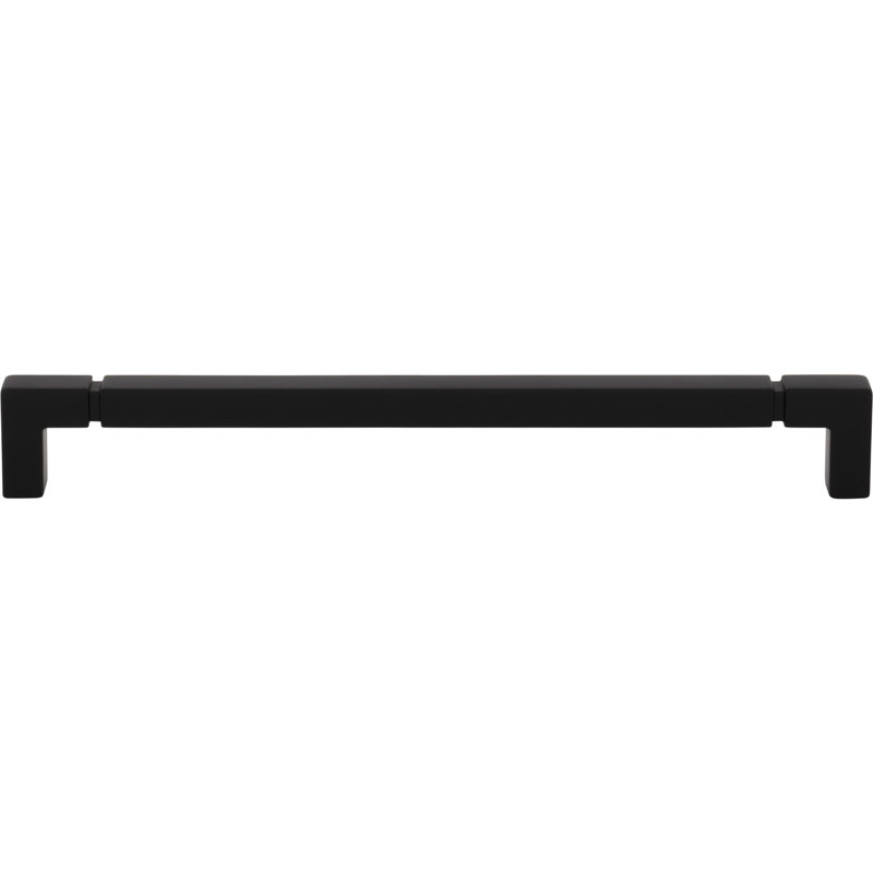 Langston Bar Pull, Flat Black, 8 13/16" Center To Center
