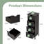 Armoire sur pieds 4 tiroirs noire