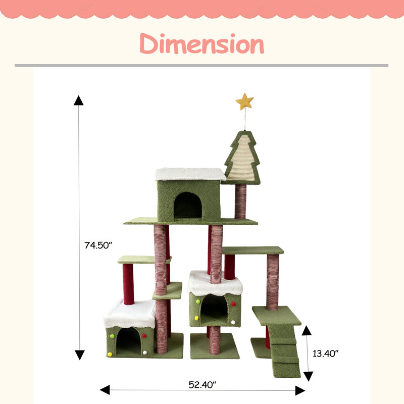 Large tour d'arbre à chat pour chats d'intérieur