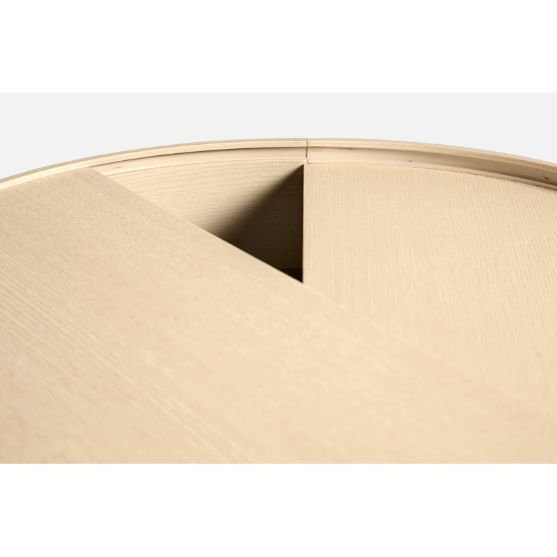Arc Coffe Table, Matt Lacquered Walnut, 15" H x 26" L x 26" W