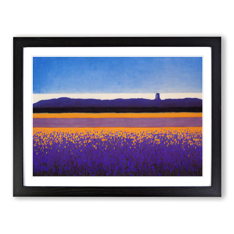 Irresistible Absract Bluebell Field - Framed Print, Black, 34cm H x 46cm W x 2cm D